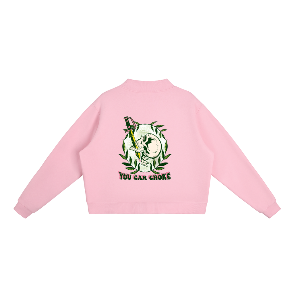 Essential Fleece Mock-Neck Crew Sweatshirt