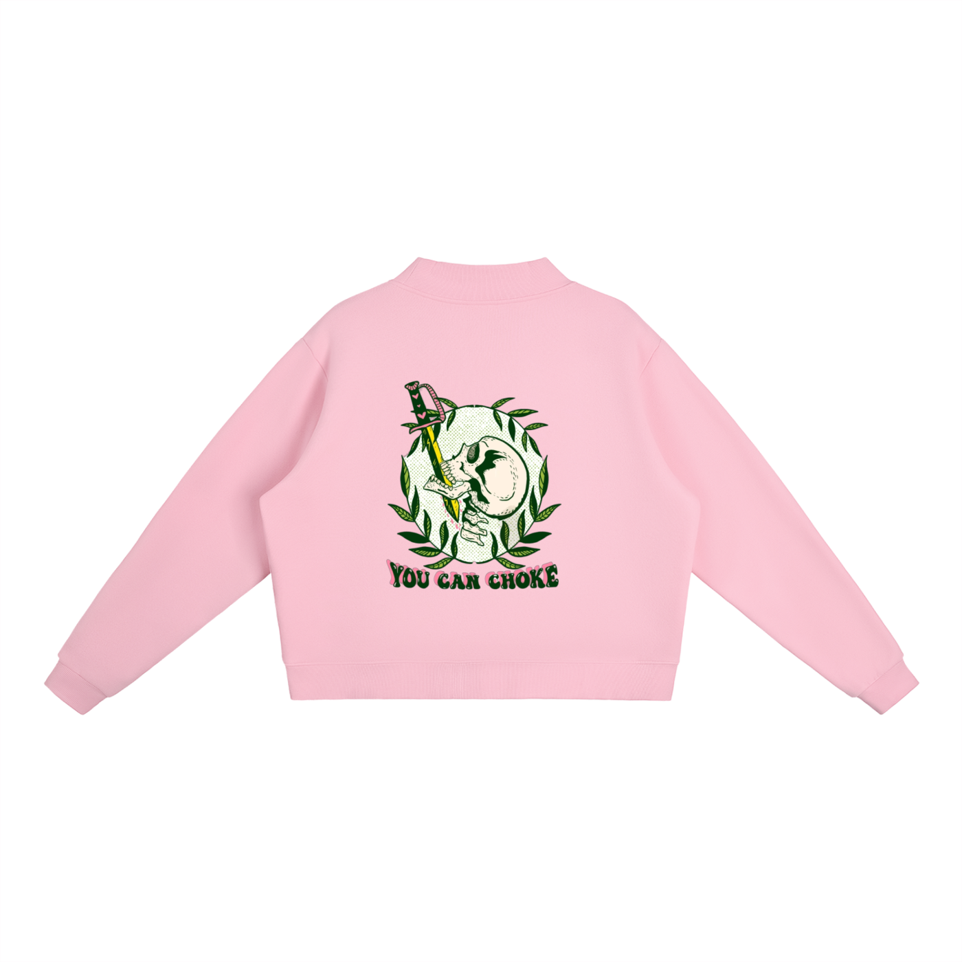 Essential Fleece Mock-Neck Crew Sweatshirt