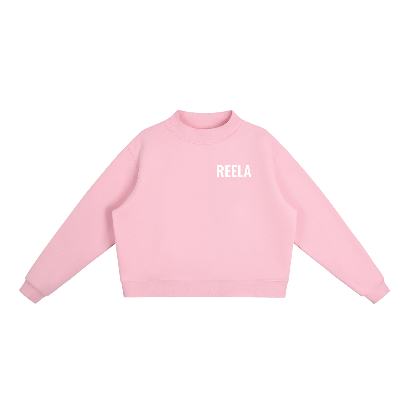 Essential Fleece Mock-Neck Crew Sweatshirt