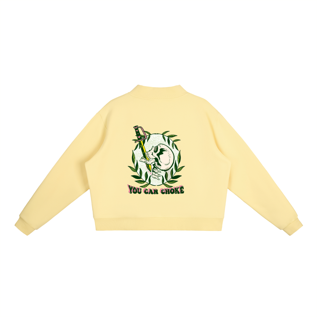 Essential Fleece Mock-Neck Crew Sweatshirt