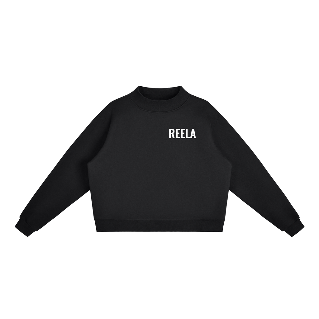 Essential Fleece Mock-Neck Crew Sweatshirt