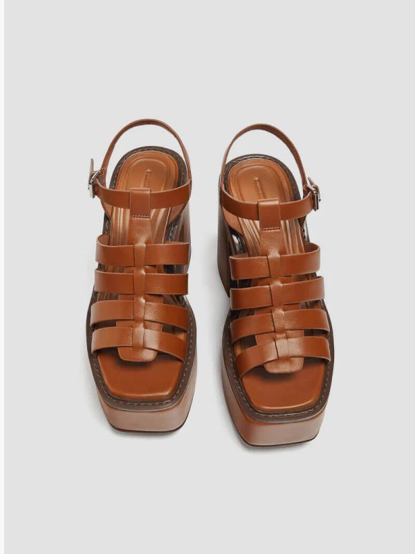 Platform cage sandals