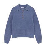 Fuzzy polo sweater
